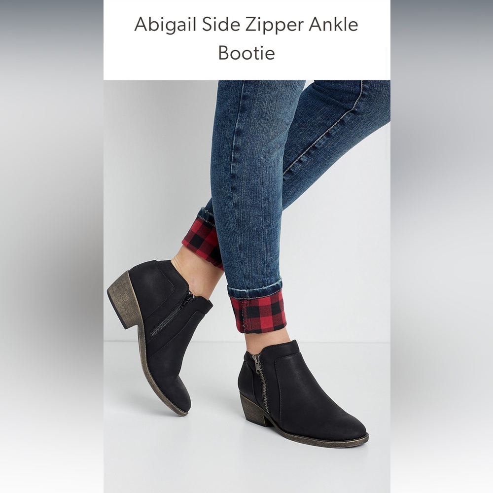 Abigail Side Zipper Ankle Bootie. Size 9
